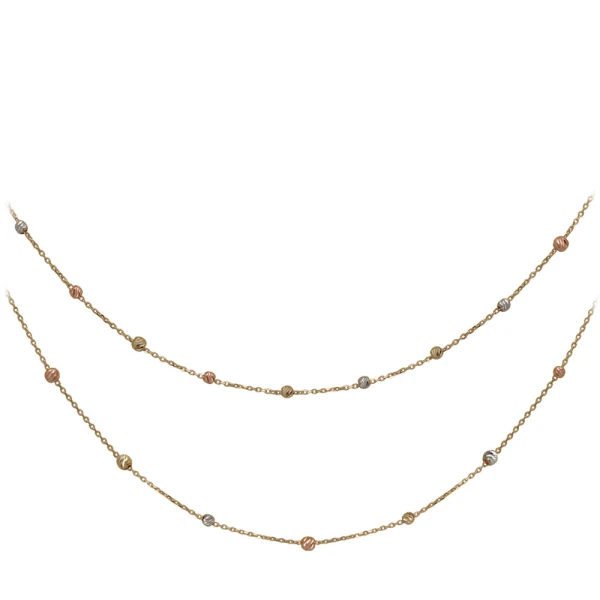 14 Karat Gold Dorissa Design Doppel-Kette