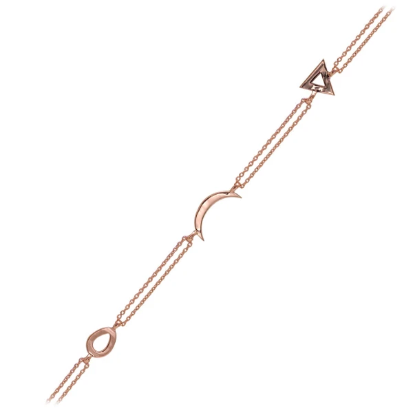 14 Karat Gold 4-Elemente-Symbol Armband