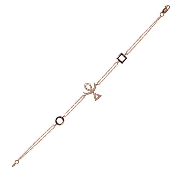 14 Karat Gold Vier-Elemente-Symbol Armband