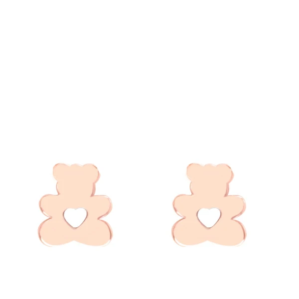 Teddybär Gold Ohrring