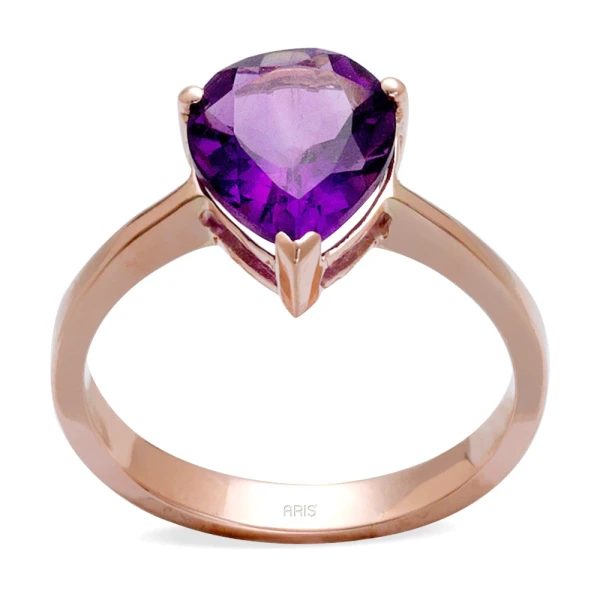 Tropfenförmiger Amethyst-Goldring