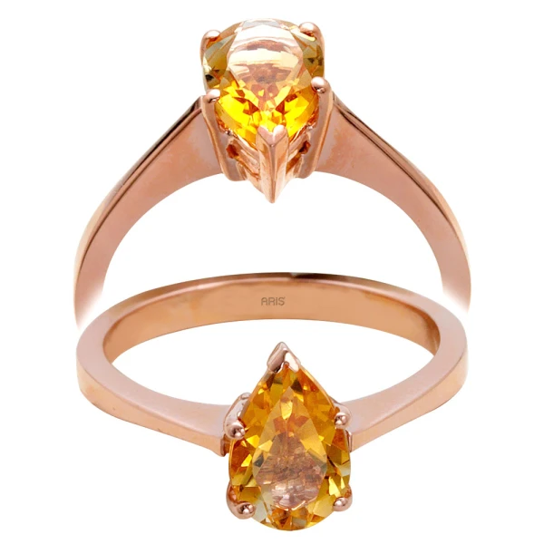 Goldring mit Citrinstein