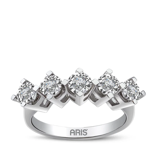 Diamant 5-Steine Miracle Ehering (0,50 Ct.)