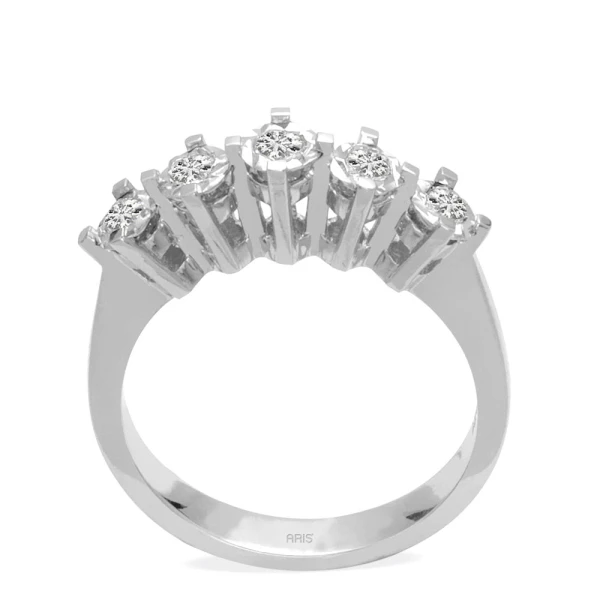 Diamant Fünfstein Miracle Ring (1,25 Karat Optik)
