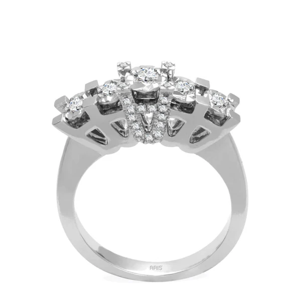 Diamant 5-Steine Miracle Ehering (1,25 Ct.)