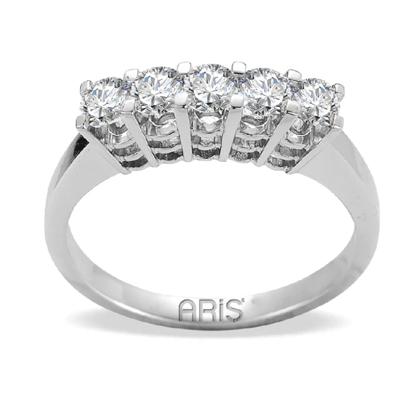 0.55 Karat Diamant Fünfstein Ehering