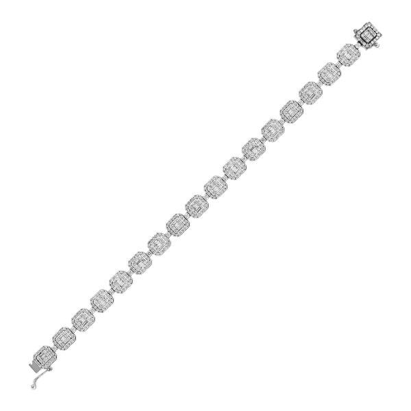4,35 Karat Baguette-Diamantarmband