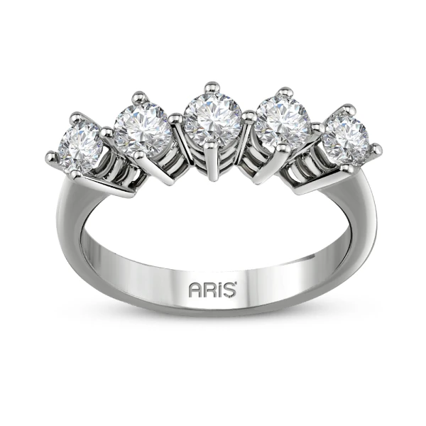 1,22 Karat Fünfstein-Diamantring