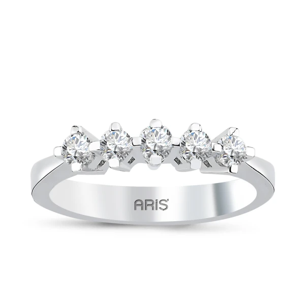 0,93 Karat Diamant Fünfstein Ehering