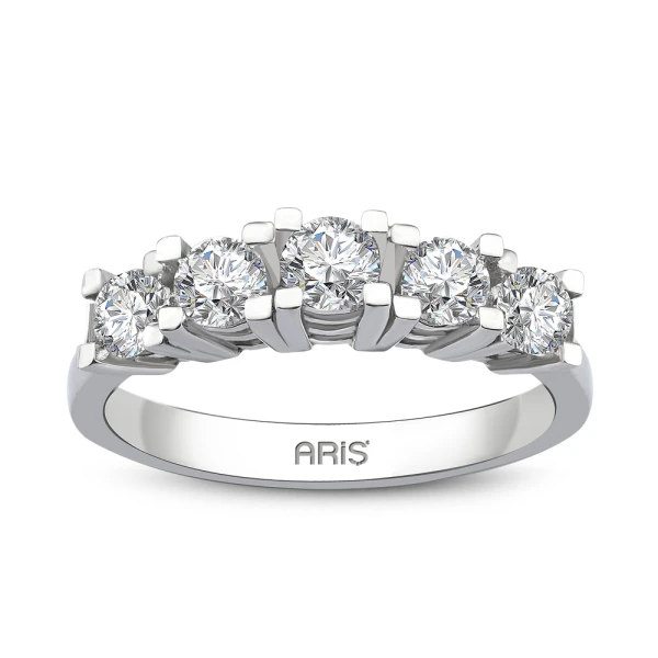 0,80 Karat Diamant Fünfstein Ehering