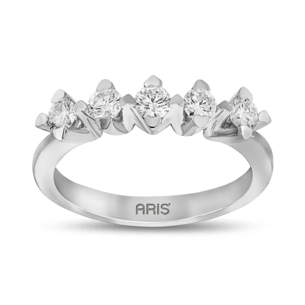 0,50 Karat Diamant Fünfstein Ehering
