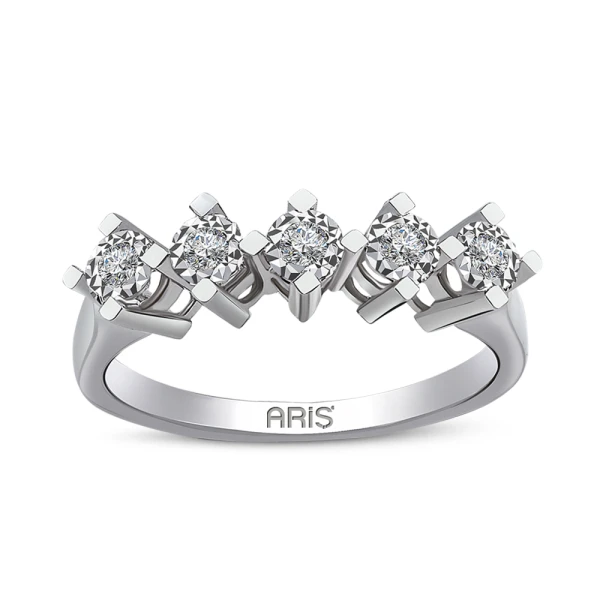 Diamant Miracle Fünfstein Ehering (0,50 Karat Optik)