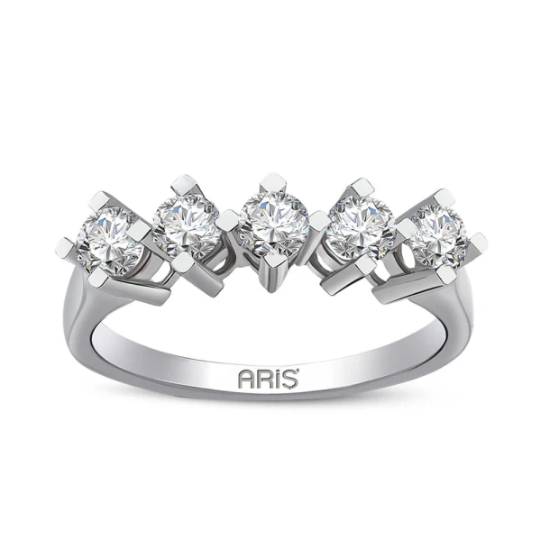 0,40 Karat Diamant 5-Stein Ehering