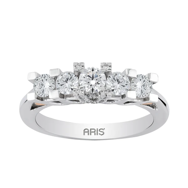 0.86 Karat Diamant Fünfstein Ring