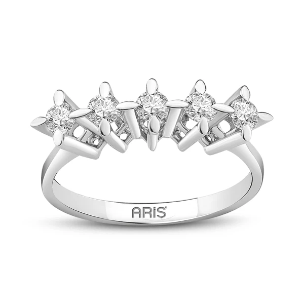 0,40 Karat Diamant-Fünfstein-Ehering