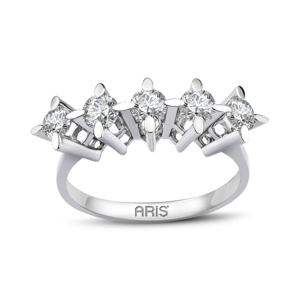 0,40 Karat Fünfstein Diamant Ring