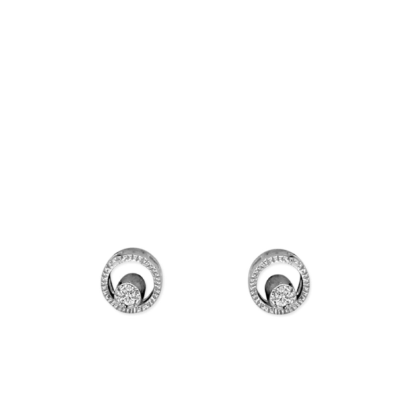 Yuvarlak Tektaş Pırlanta Küpe