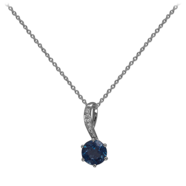 Blue Topaz Pırlanta Kolye