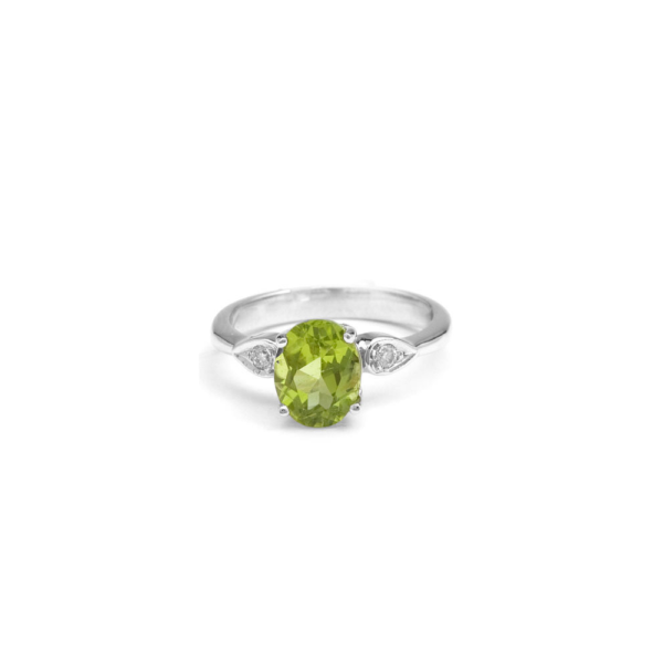 Peridot Taşlı Pırlanta Yüzük