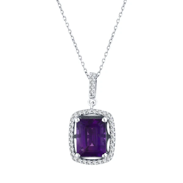 Amethyst-Diamantkette