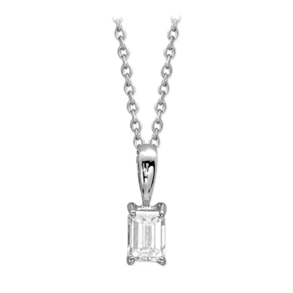 Baguette-Solitärring mit Diamant Baguette-Solitärring mit Diamant