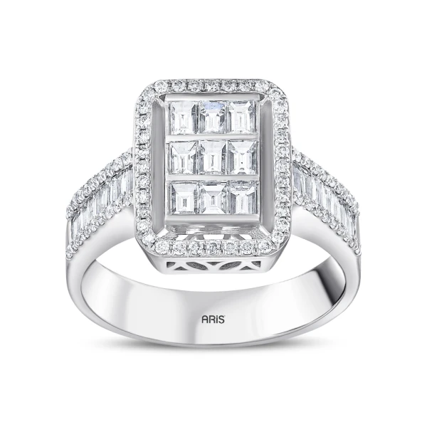Baguette-Fantasie-Diamantring