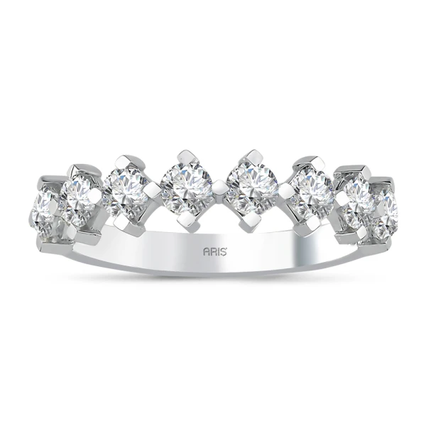 1,00 Karat Halbkreis Diamant Ring