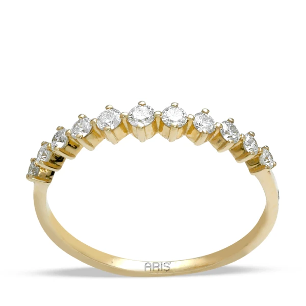 0,45 Karat Halbkreis Diamant Ring