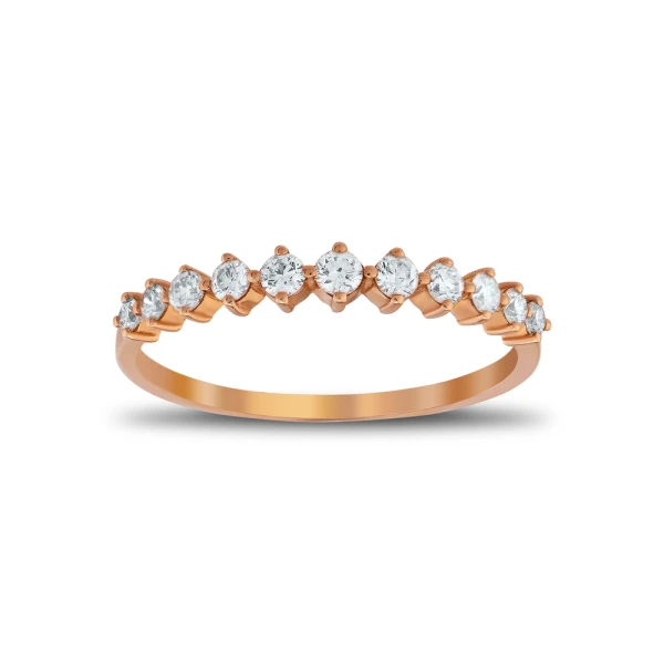 0,36 Karat Halb-Eternity Diamantring