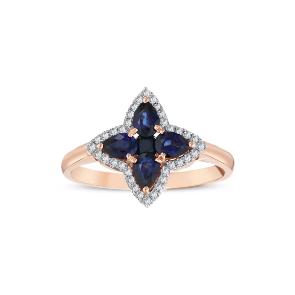 Saphir Glück Diamant Ring