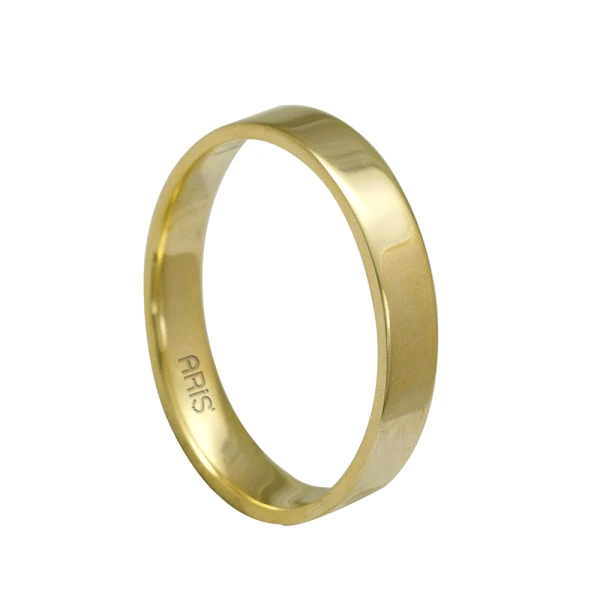 Klassischer Glatter Gold Ehering (3 mm) Herren Modell