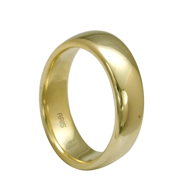 Klassischer Bombierter Gold Ehering (5 mm) Herrenmodell