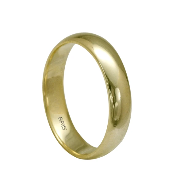 Gewölbter Klassischer Gold Ehering (4 mm) Herren Modell