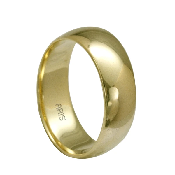 Klassischer Gewölbter Gold Ehering (6 mm) Herren Modell