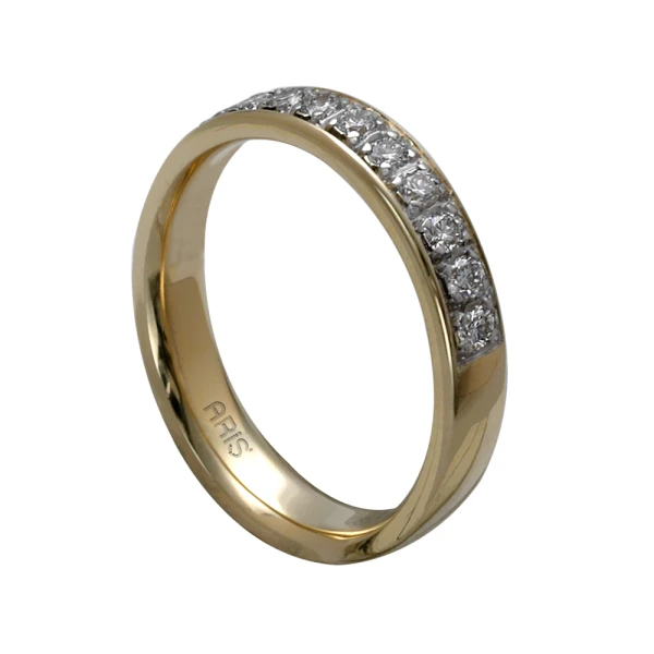 Gold Ehering mit Diamant Damenmodell