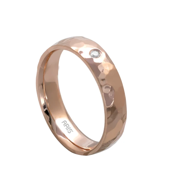 Roségold Verlobung Ehering mit Diamant Damenmodell