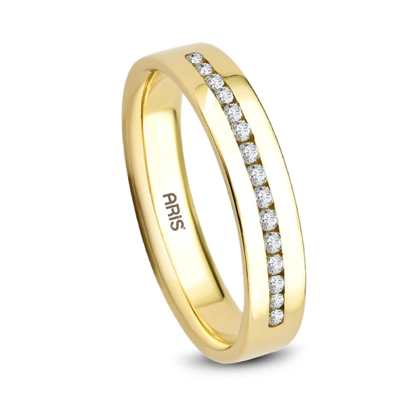 Verlobungsring mit Diamanten, 3 Farben Damenmodell