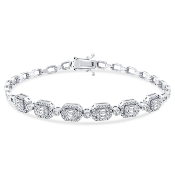 1,02 Karat Baguette-Diamantarmband