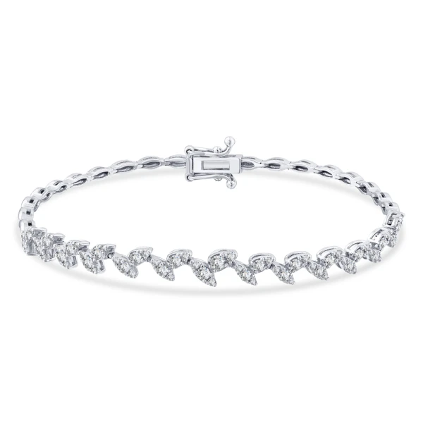 1,02 Karat Blatt-Design-Diamantarmband