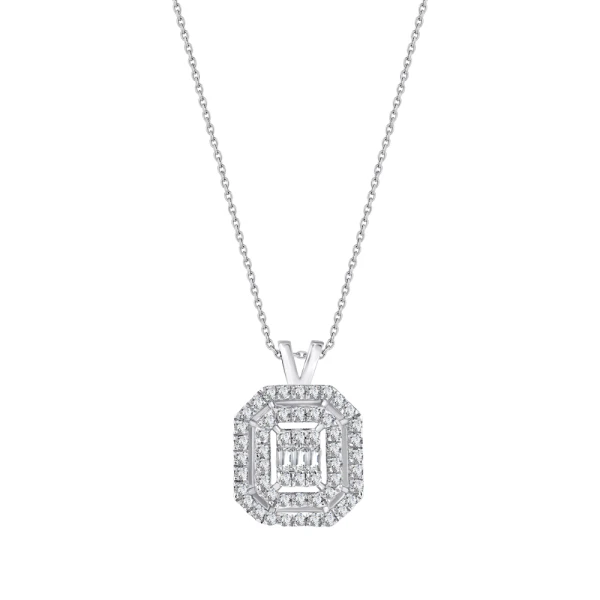 0,24 Karat Baguette-Diamantkette