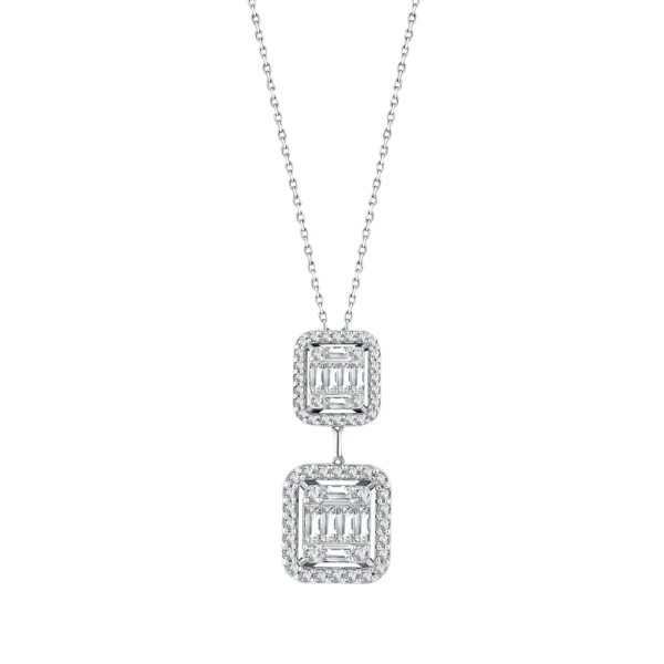 1,10 Karat Baguette-Diamantkette