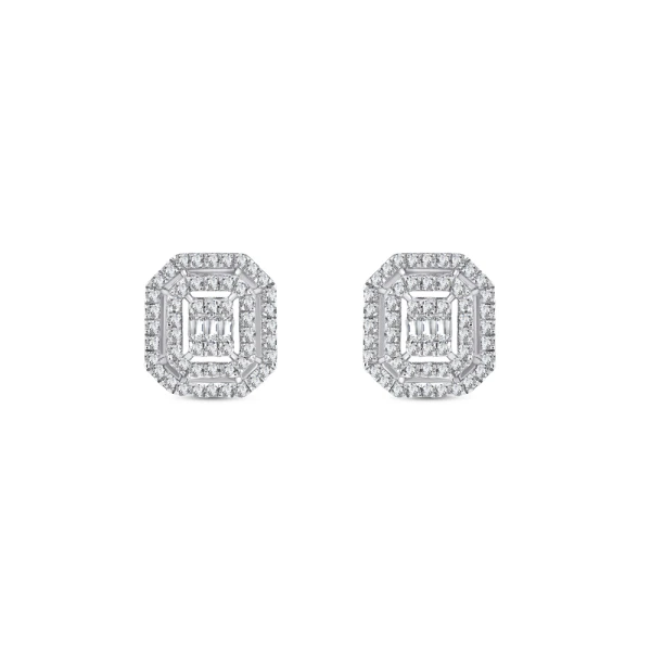 0,48 Karat Baguette-Diamant-Ohrringe