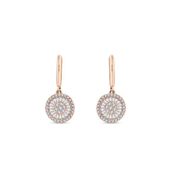 0,80 Karat Baguette-Diamant-Ohrringe