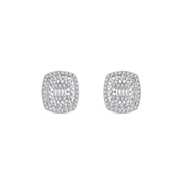 0,45 Karat Baguette-Diamant-Ohrringe