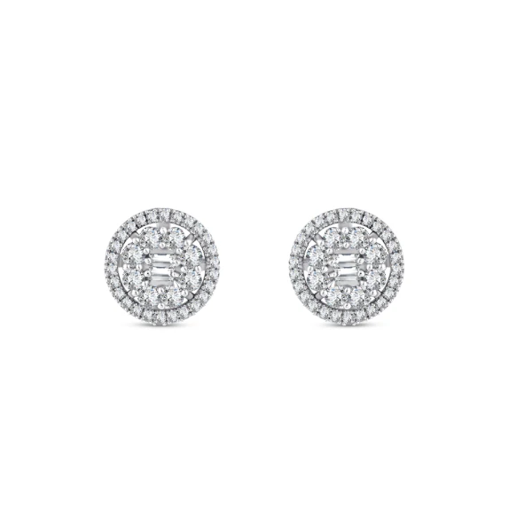 1,29 Karat Baguette-Diamantohrringe