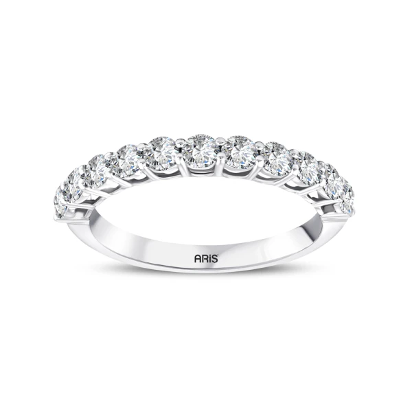 0,80 Karat Halbmemory-Diamantring