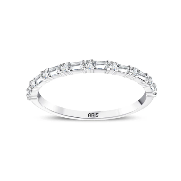 0,31 Karat Halbmemory-Diamantring