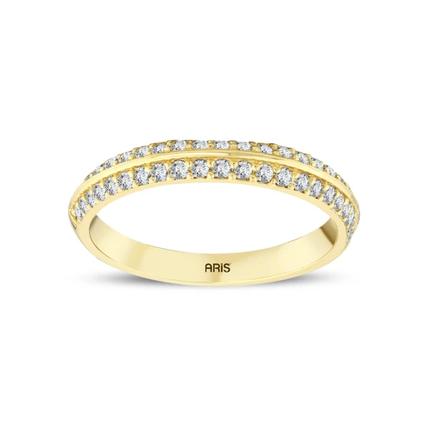 0,38 Karat Halbmemory-Diamantring