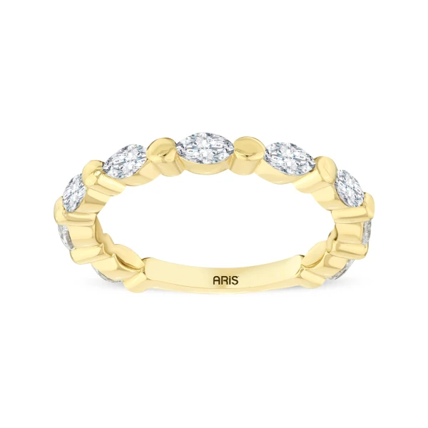 0,92 Karat Marquise Halbmemory-Diamantring