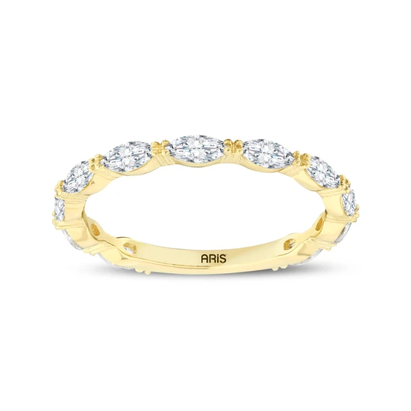 0,80 Karat Marquise Halbmemory-Diamantring